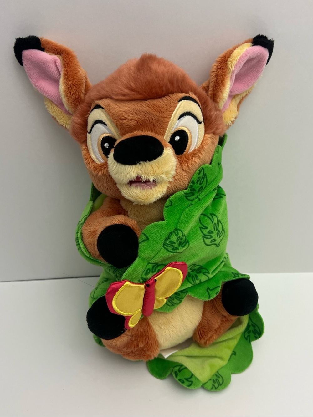 Disney Babies Bambi Plush w/ Butterfly Baby Blanket Pouch Disney Parks Deer Fawn